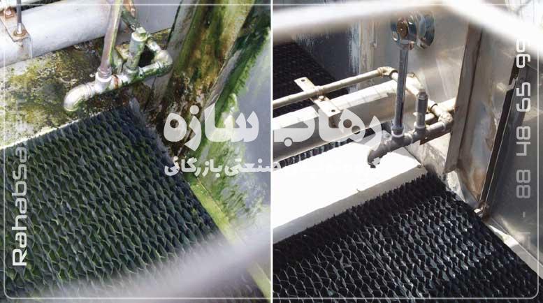 رسوب زدایی قبل و بعد کولینگ تاور